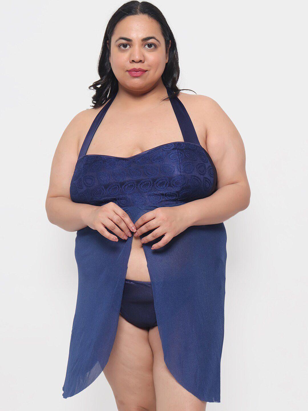 klamotten plus size satin baby doll with asymmetric