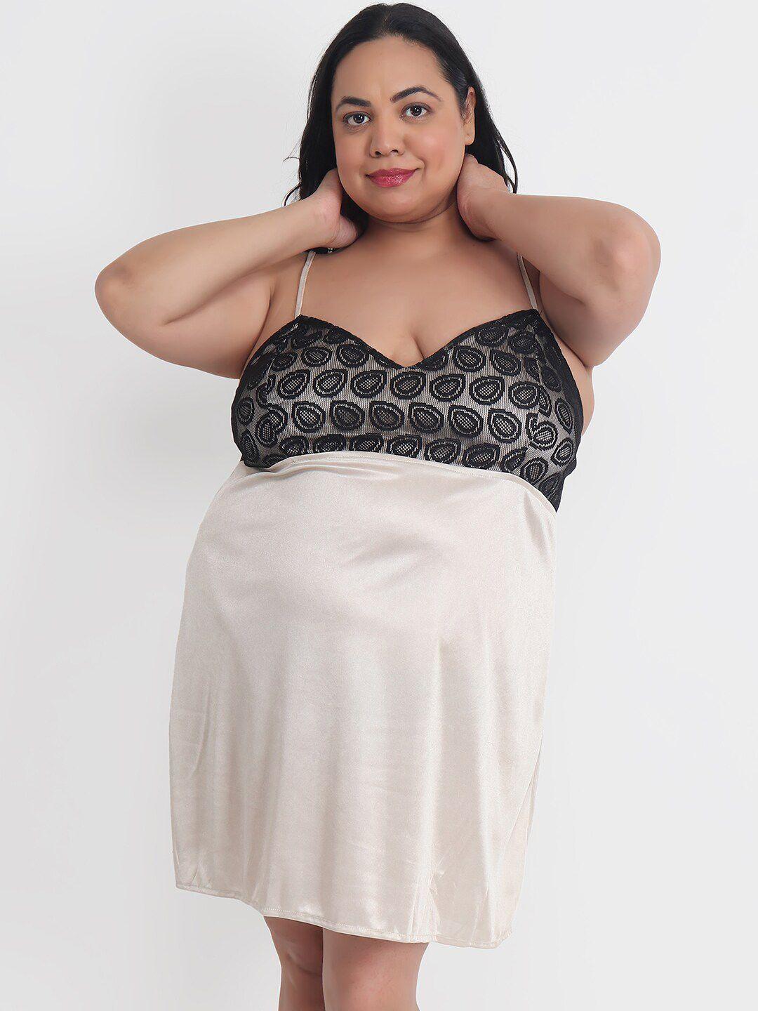 klamotten plus size satin baby doll