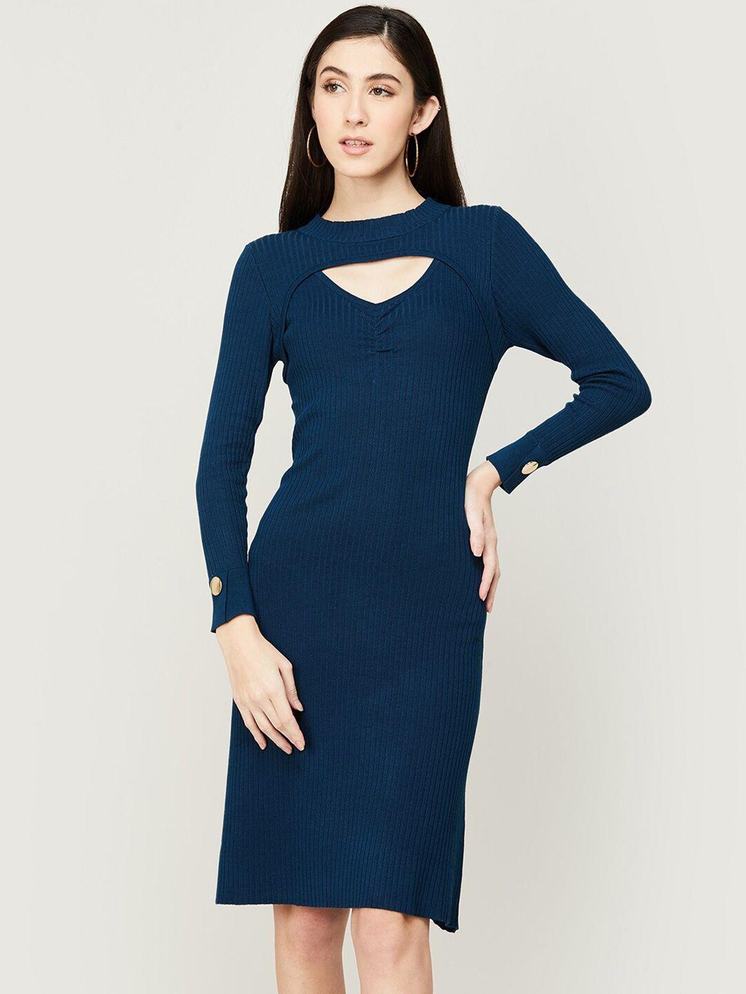 code by lifestyle keyhole neck sheath dress