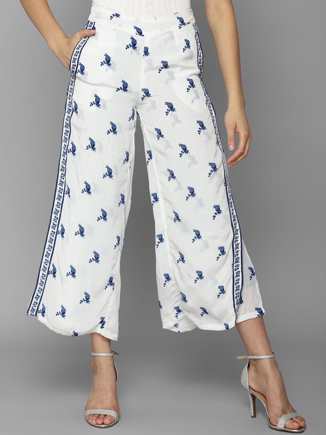 allen solly woman women printed trousers