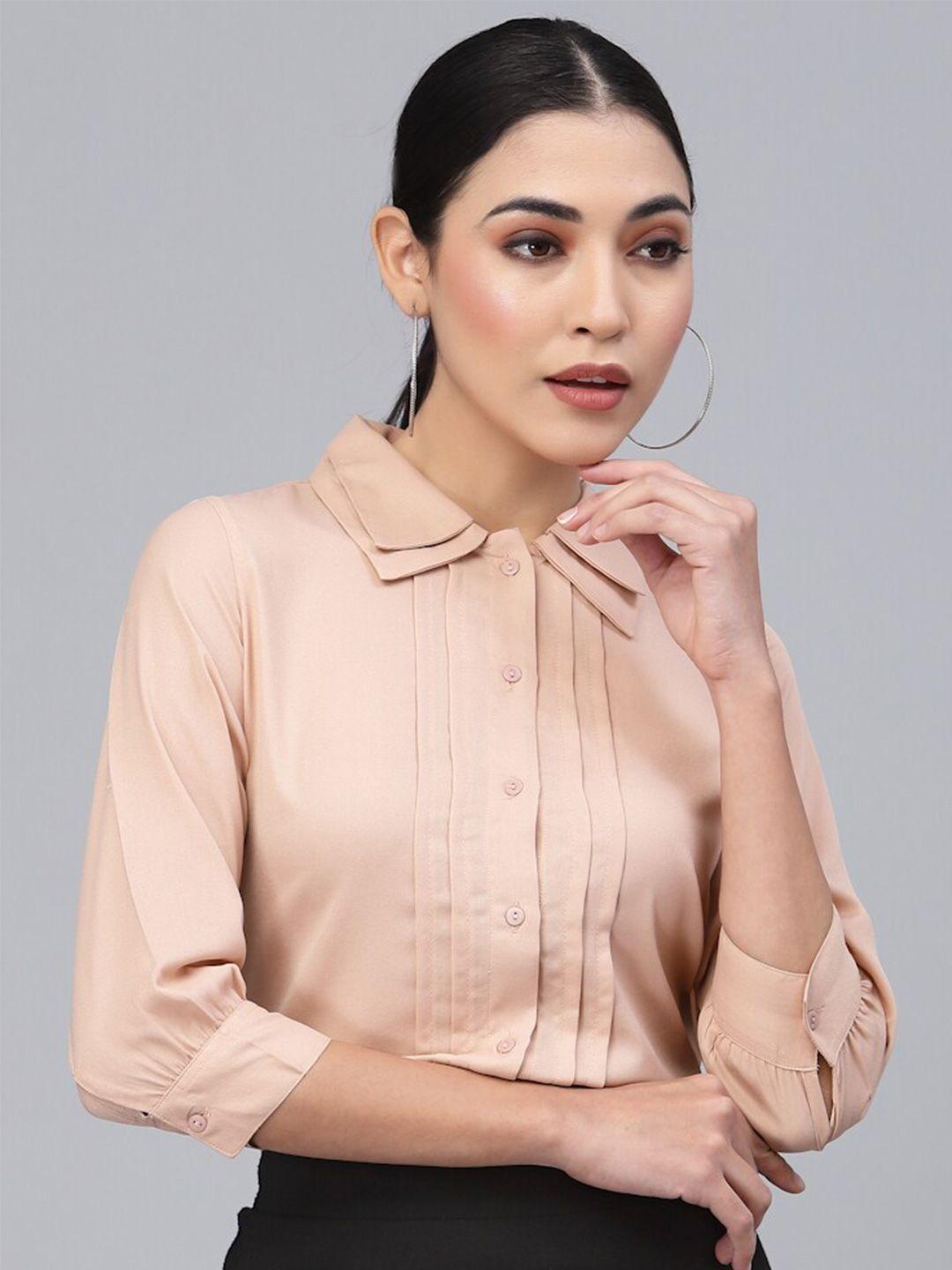 style quotient women spread collar regular fit formal shirt