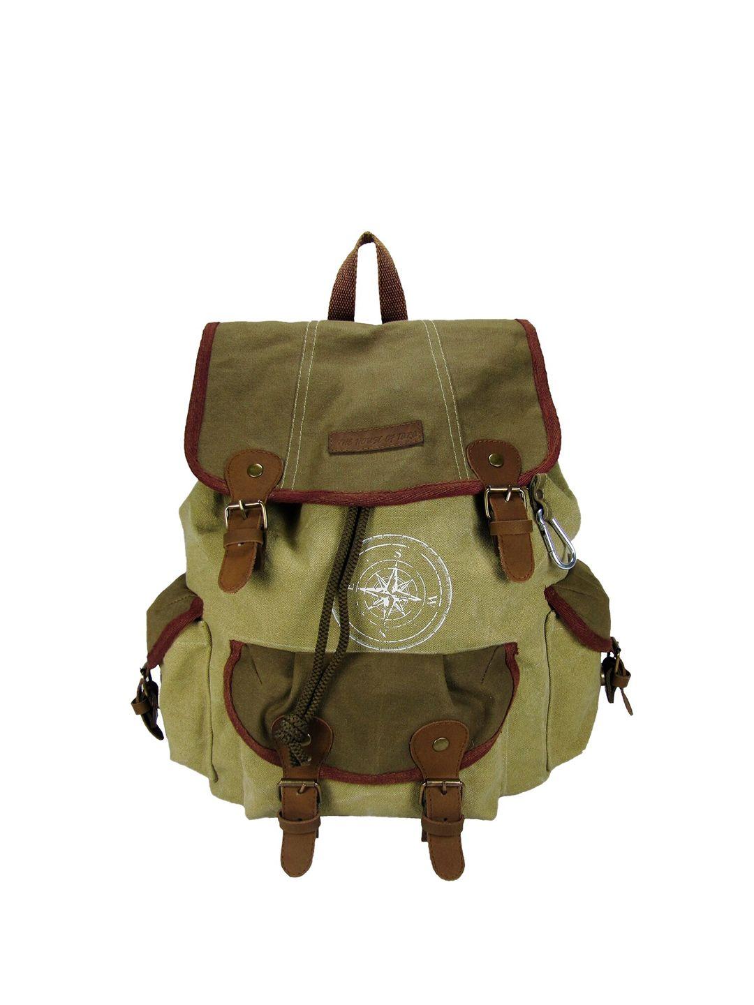 the house of tara unisex beige & green backpack