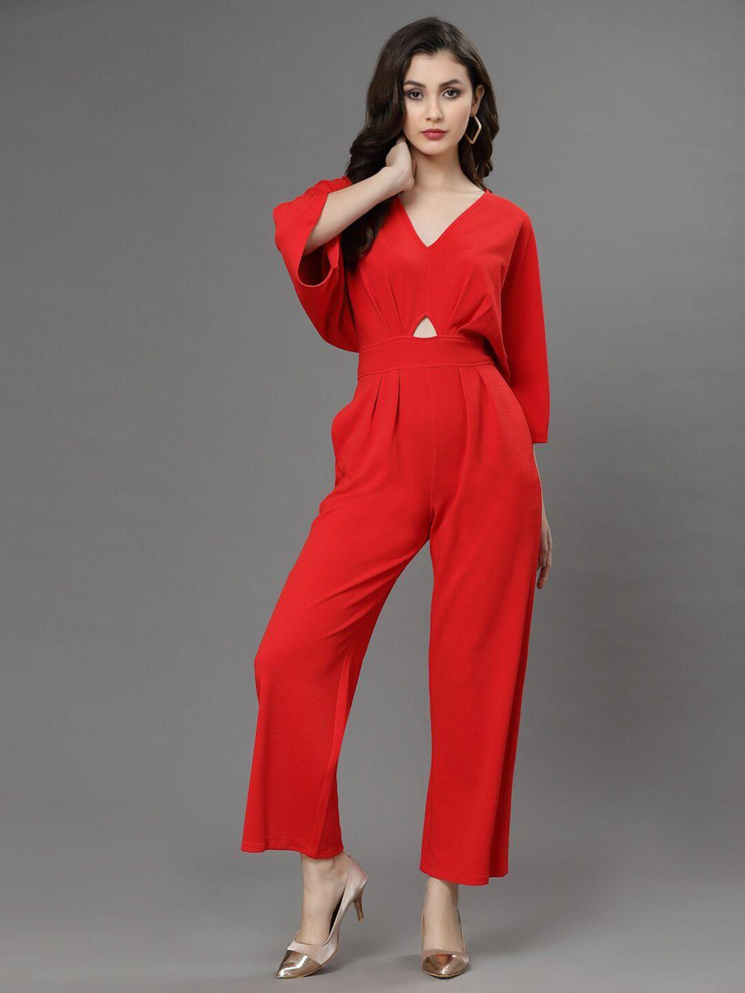 kassually v-neck basic jumpsuit