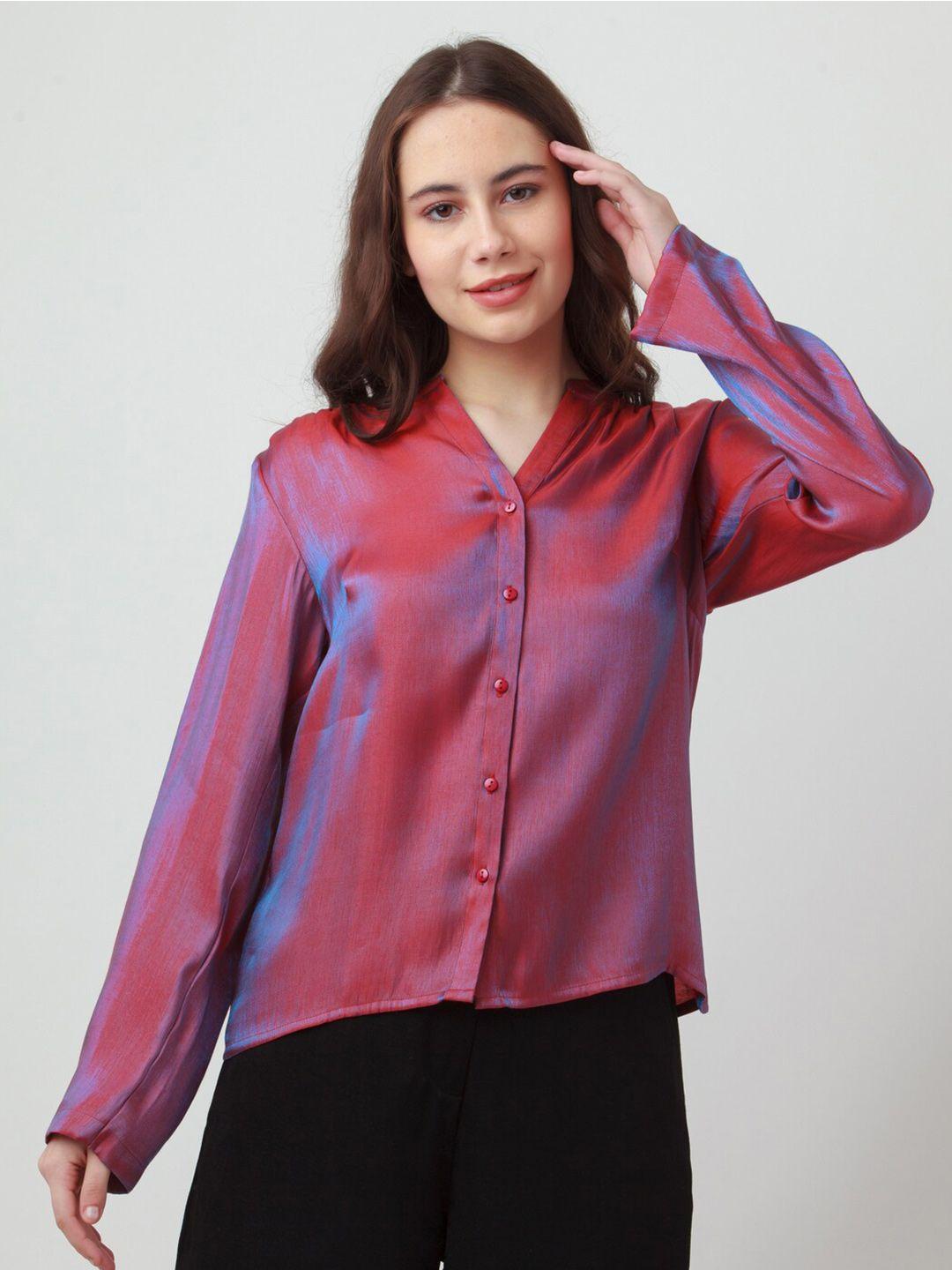 zink london v-neck shirt style top