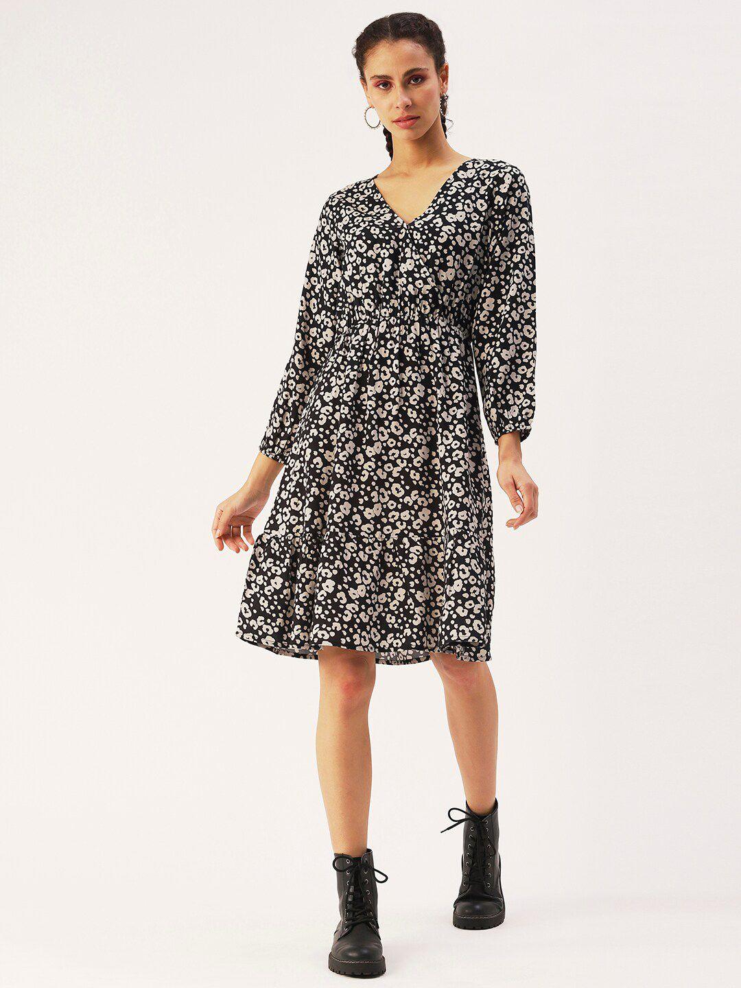 dressberry black animal dress