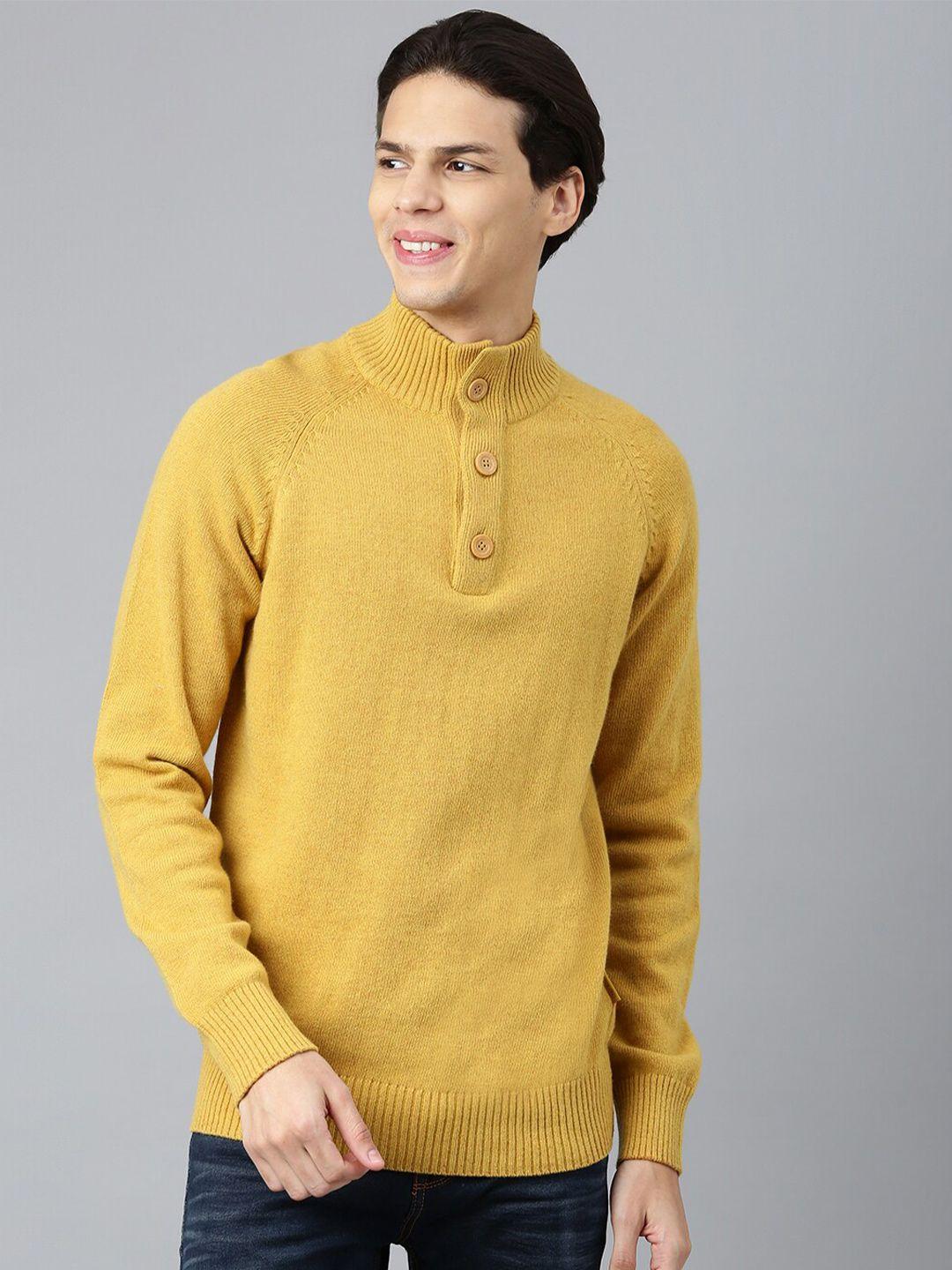 woodland men yellow pullover