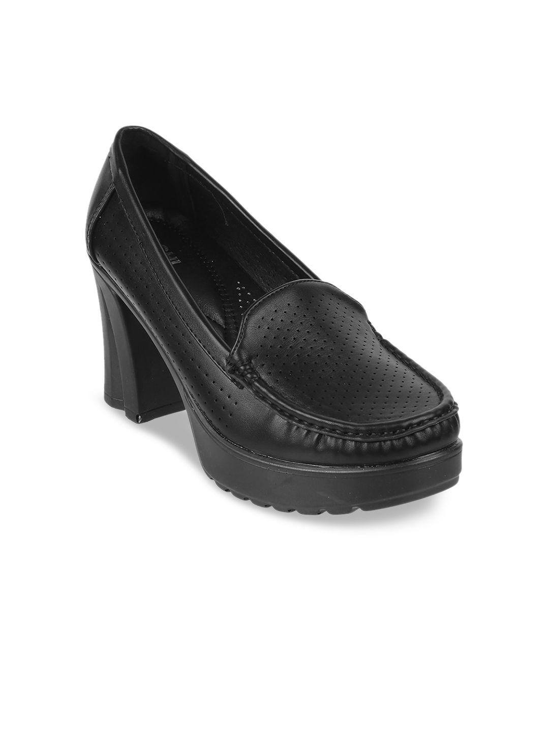 mochi black platform pumps