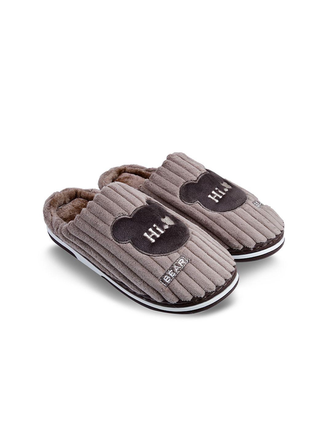 cassiey men brown & white room slippers