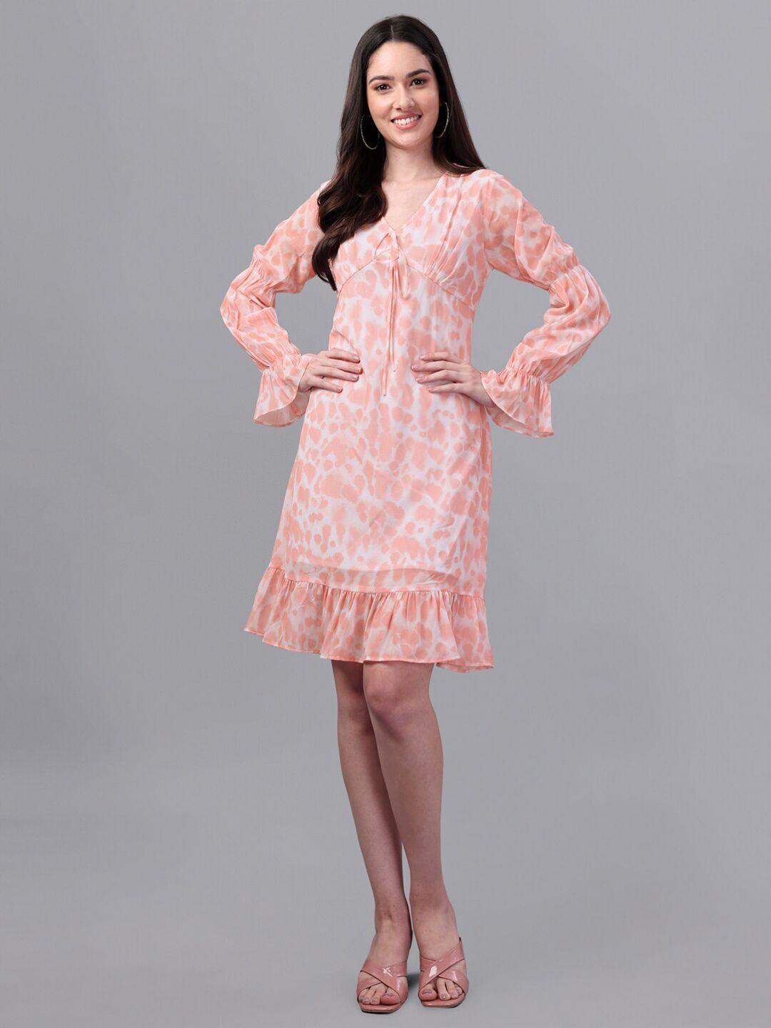 masakali.co printed georgette a-line dress