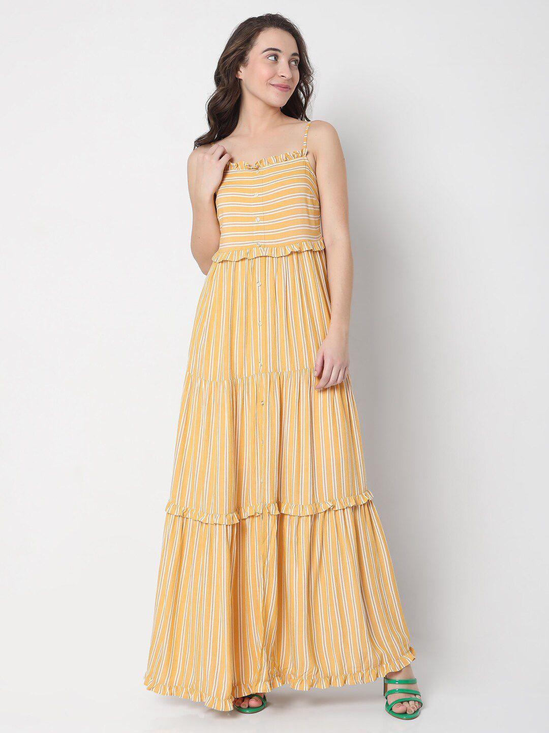 vero moda striped maxi dress