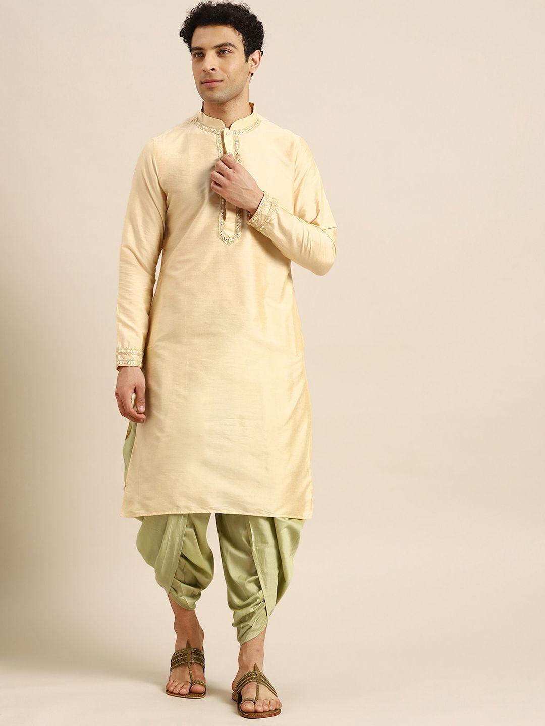 kisah men thread work kurta