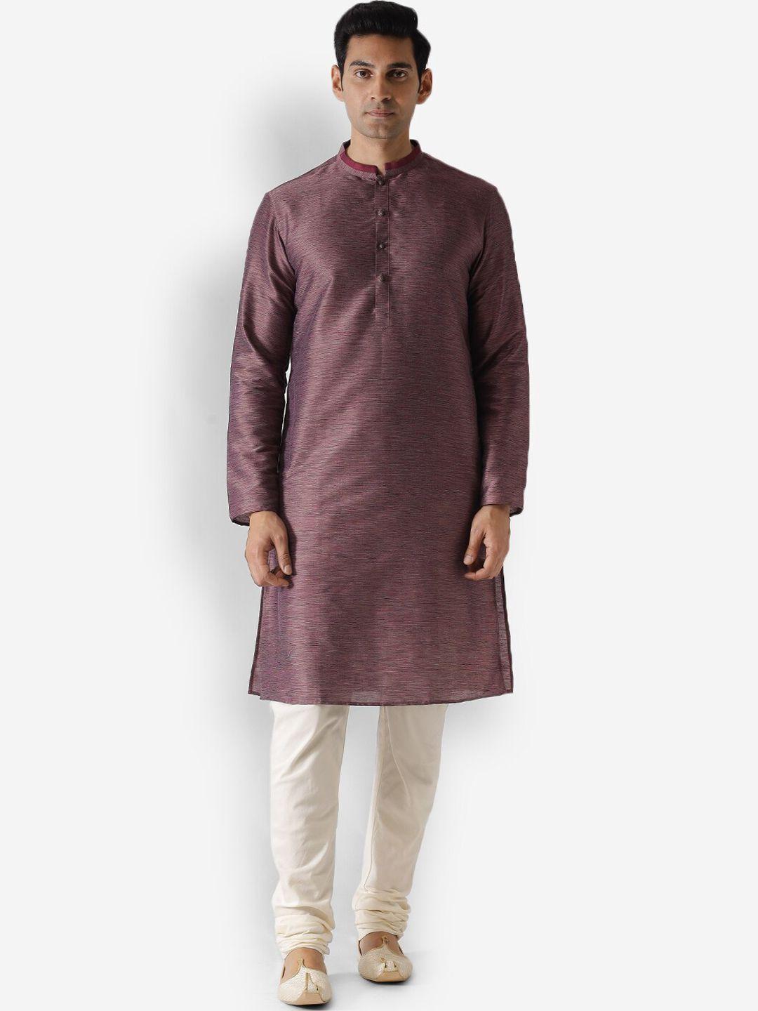 kisah men cotton mandarin collar kurta