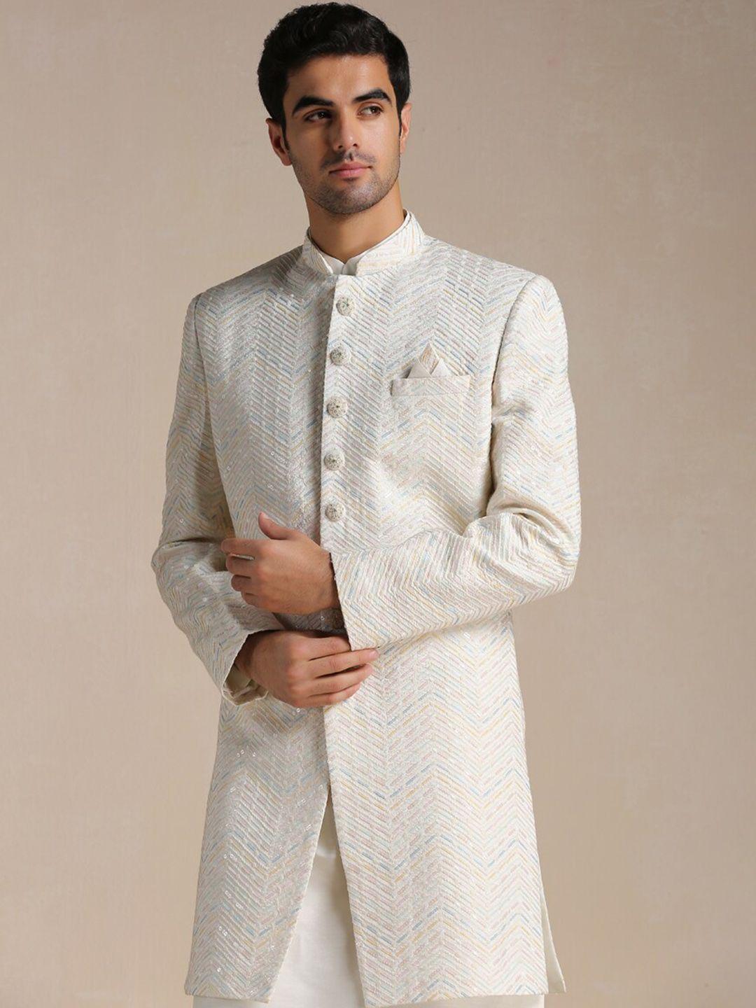 manyavar men sequinned sherwani set