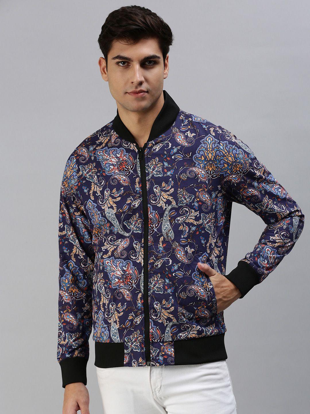 veirdo men cotton floral lightweight bomber jacket