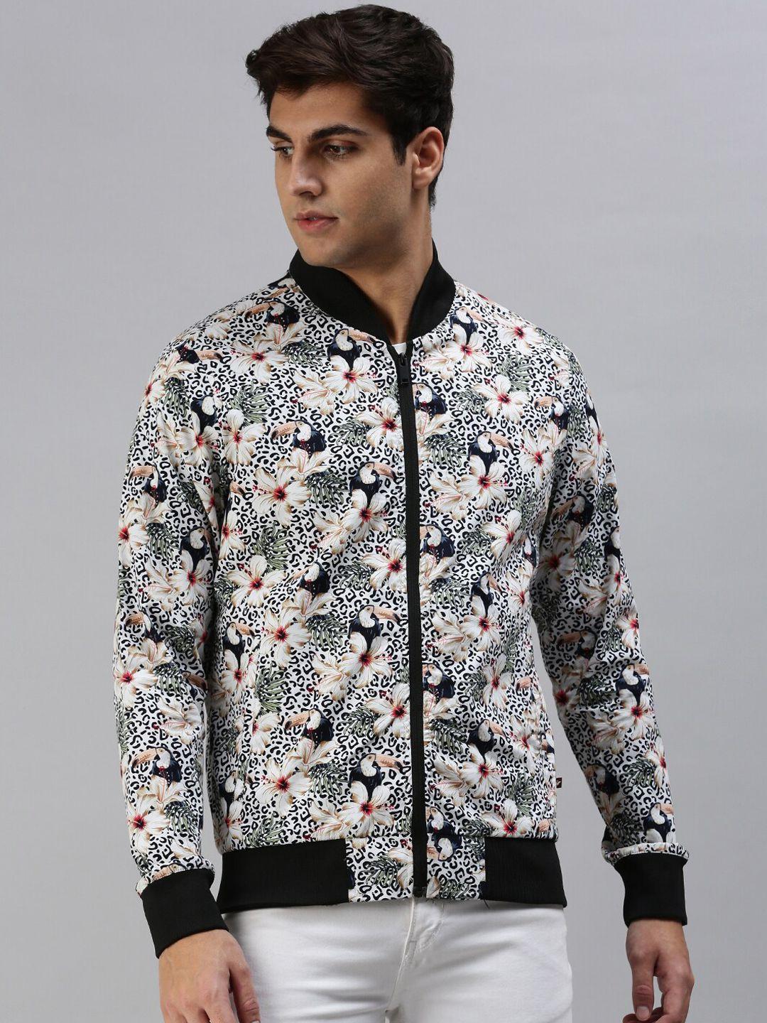 veirdo men floral lightweight bomber jacket