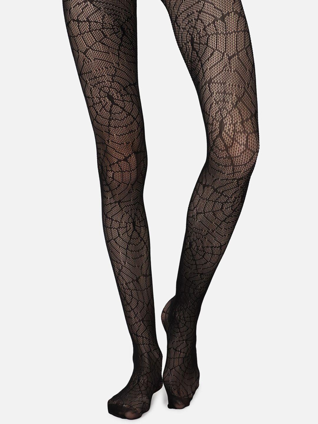 forever 21 women spider web semi sheer stocking