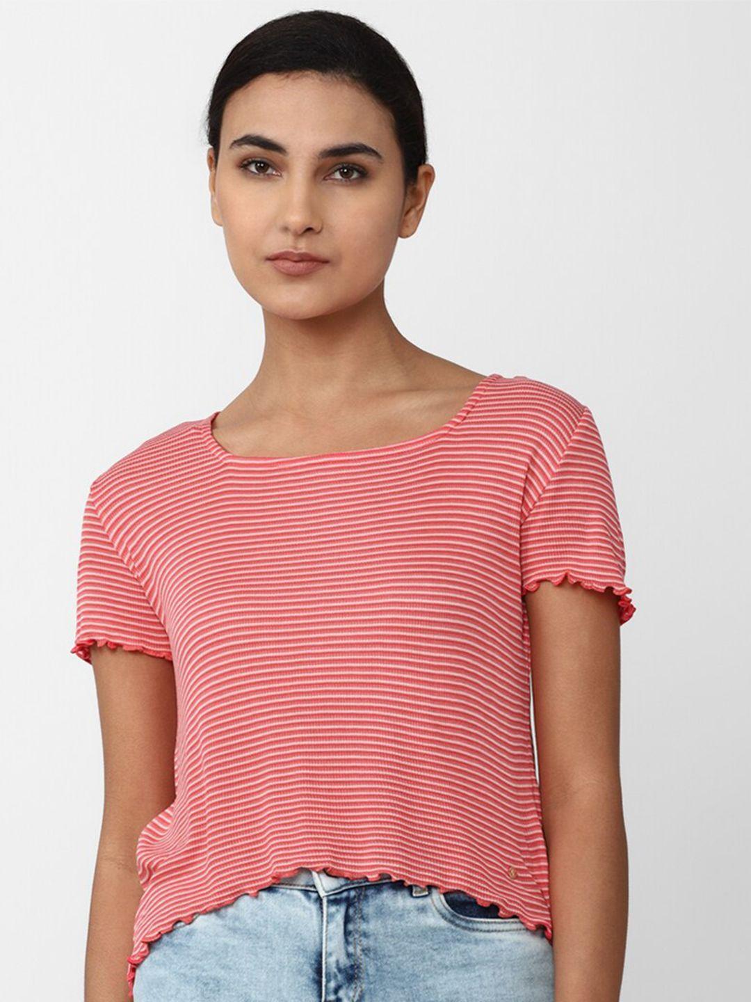 van heusen striped high-low cotton top