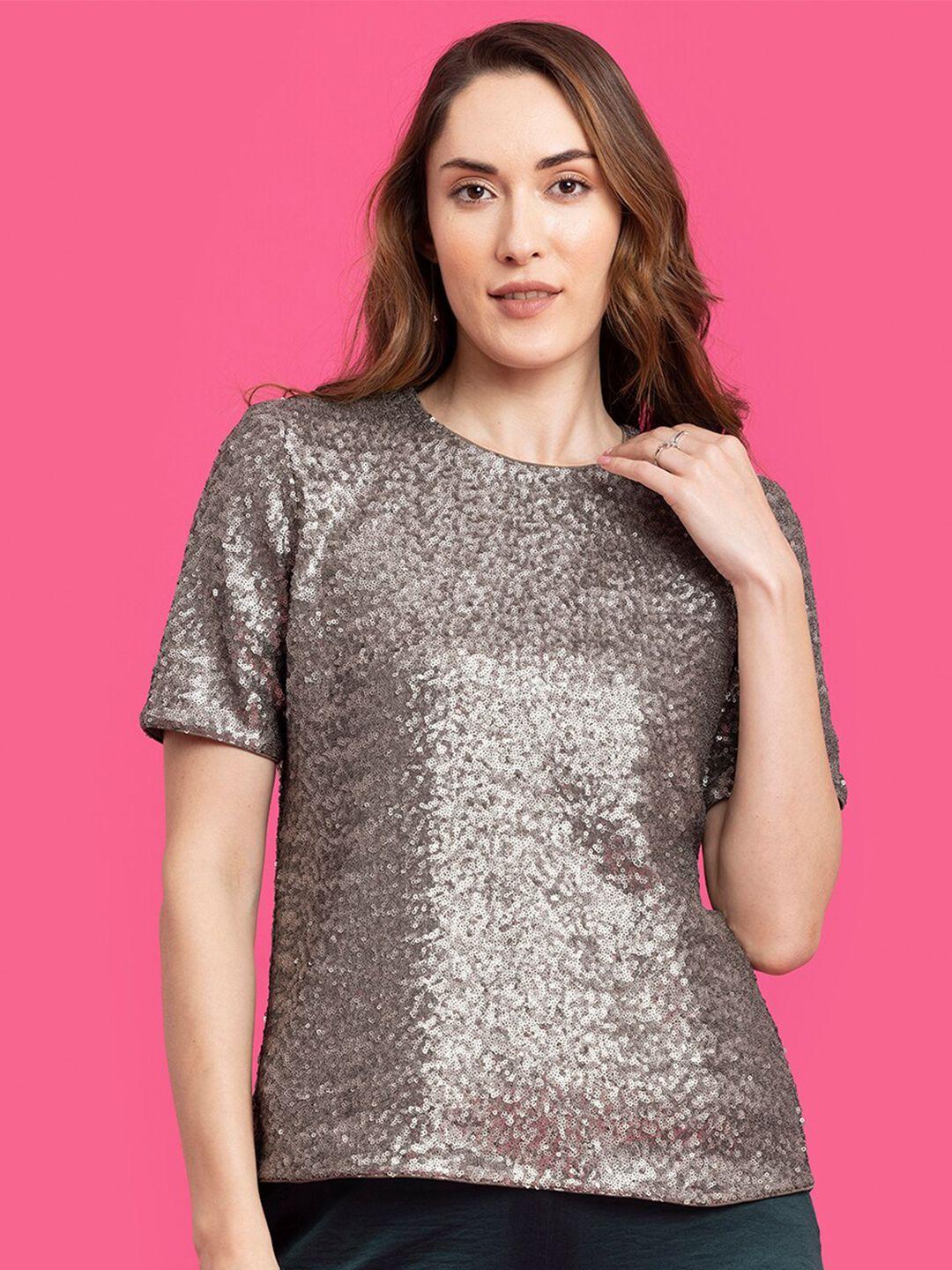 fablestreet embellished sequined top