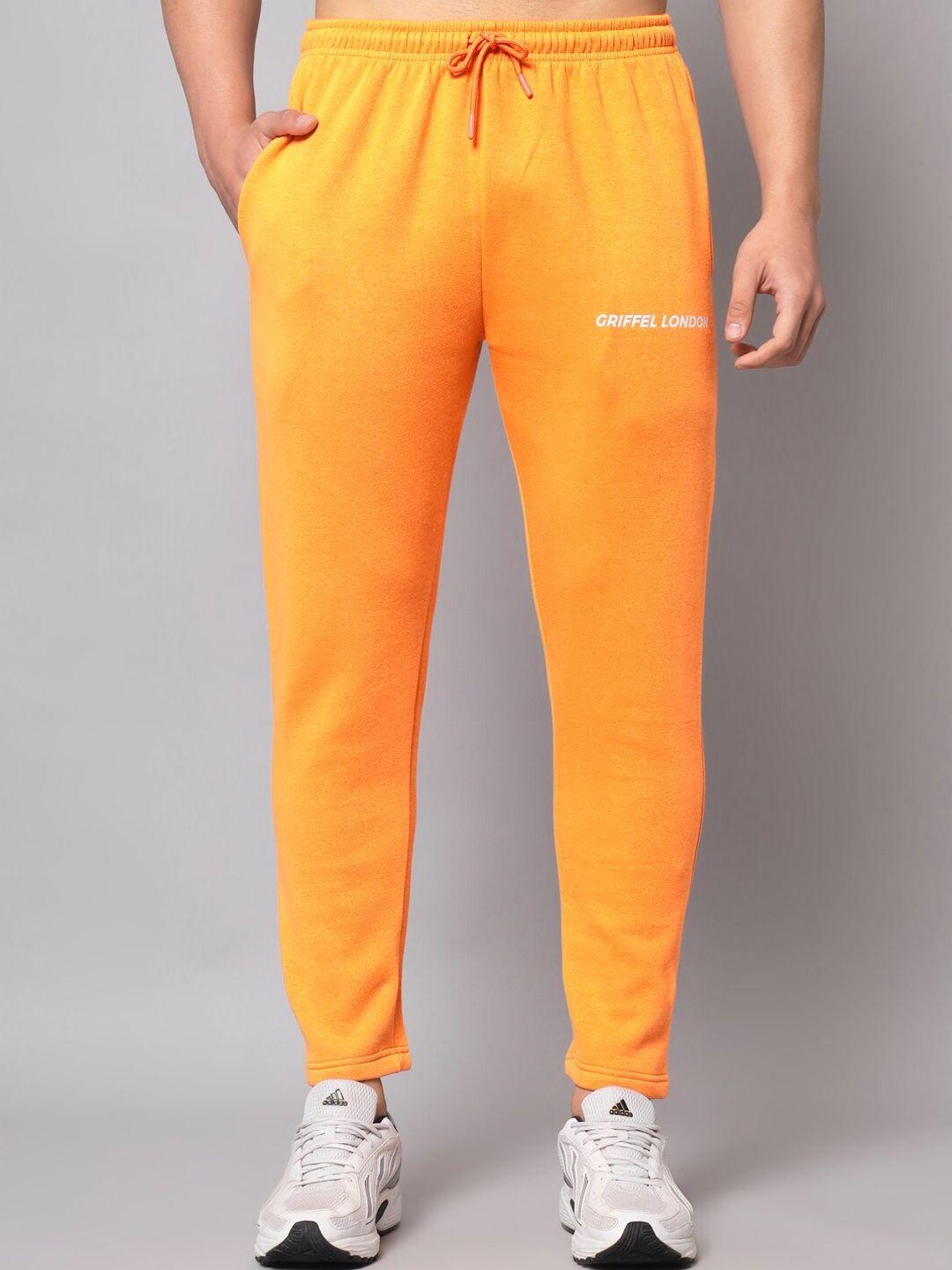 griffel men brand logo printed cotton track pants