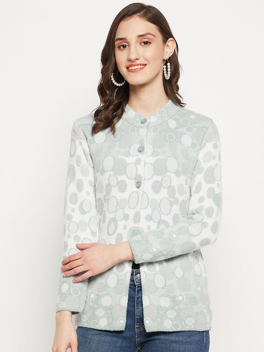 zigo women wool printed cardigan