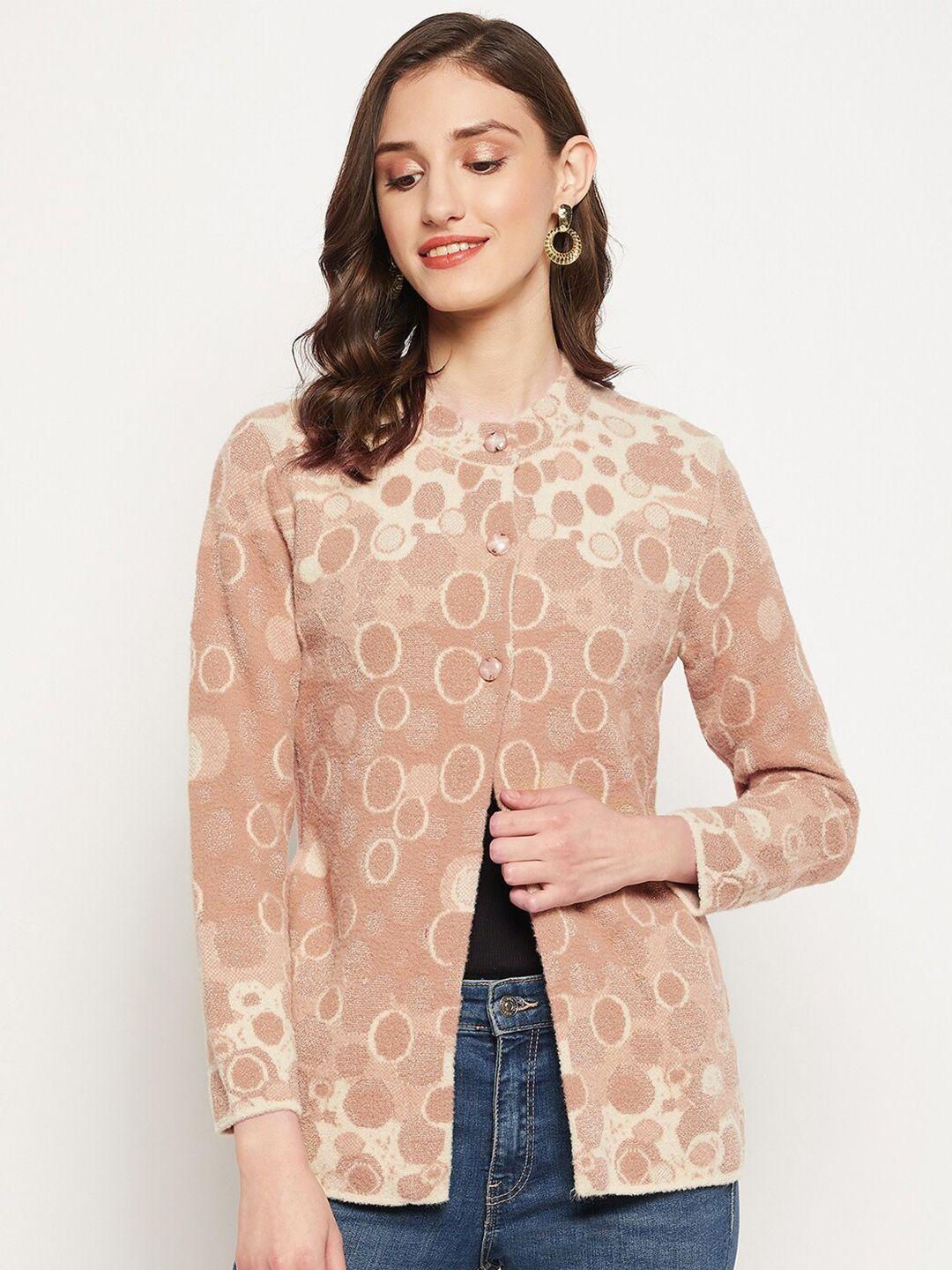 zigo round neck printed wool sweater