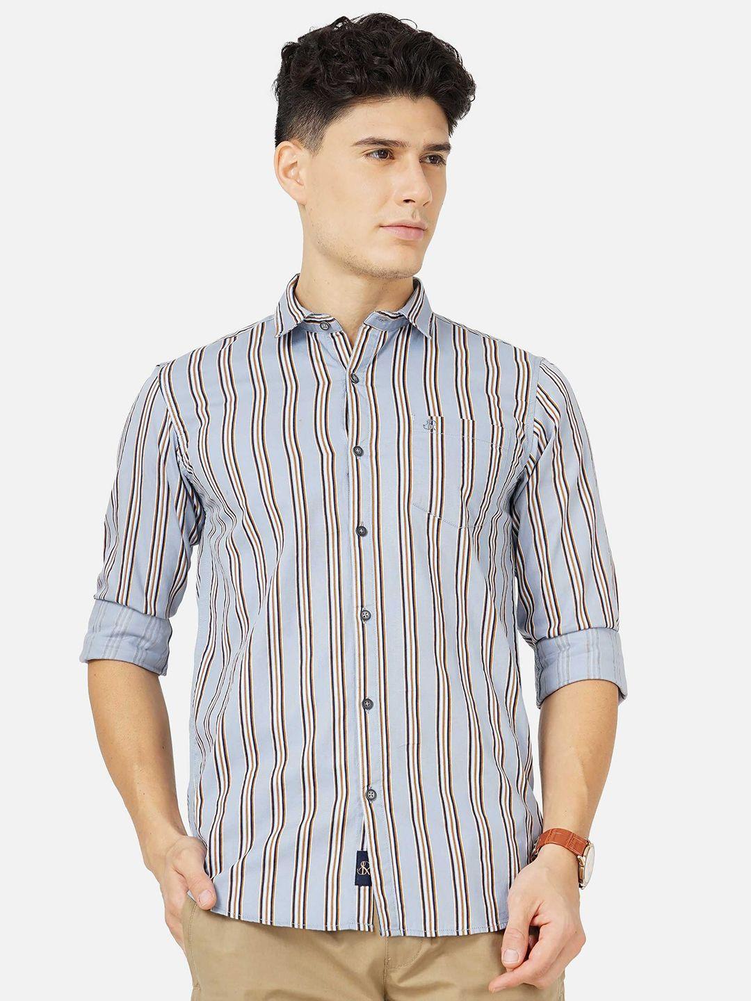 soratia men cotton vertical striped casual shirt