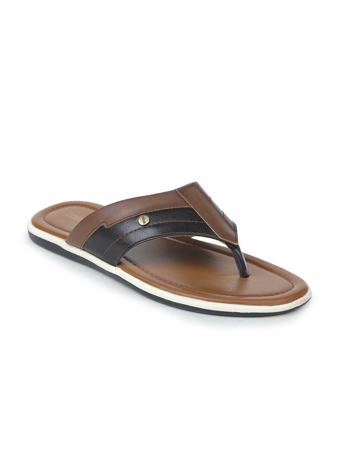 liberty men brown & white thong flip-flops