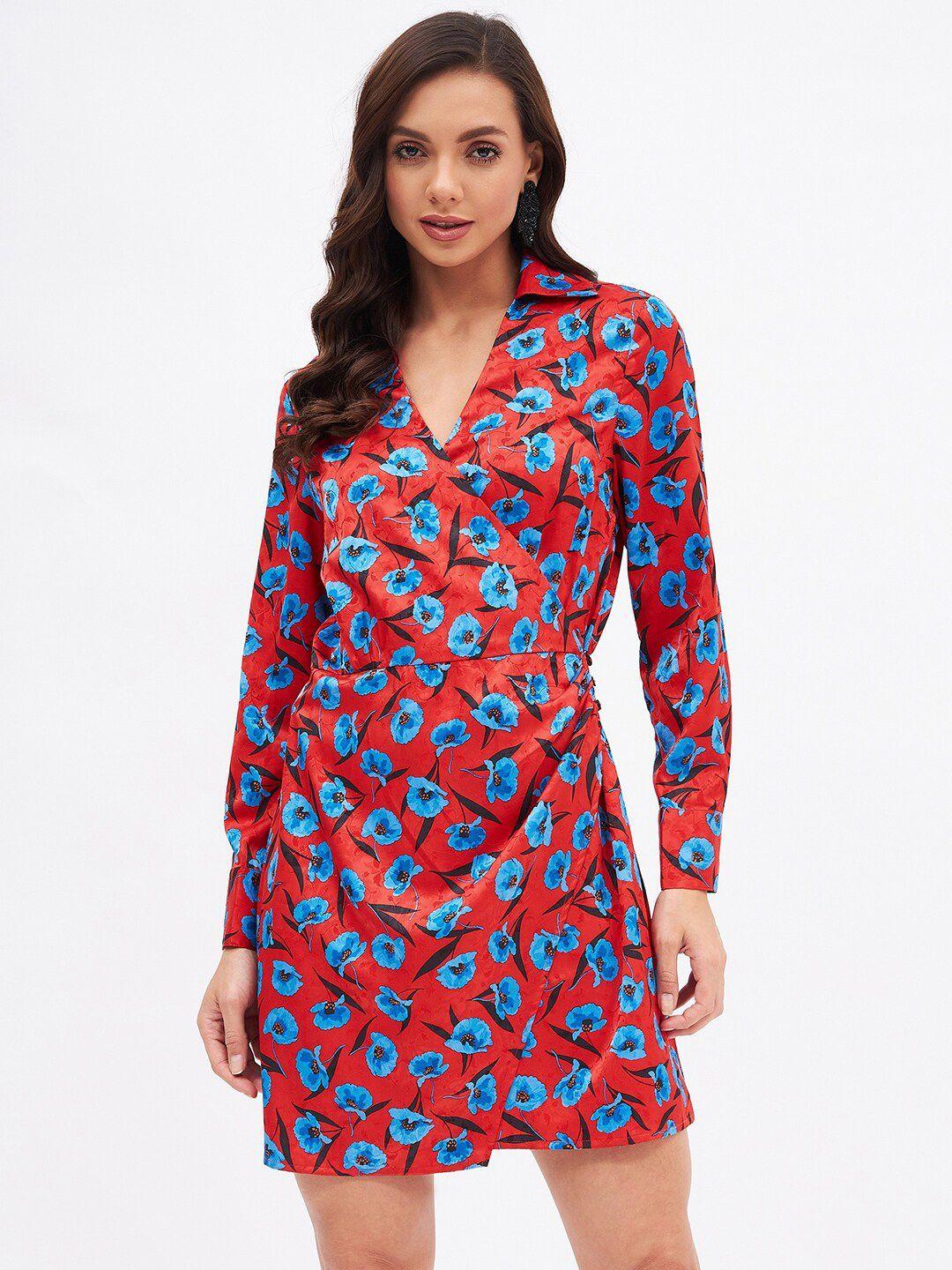 kibo floral wrap dress