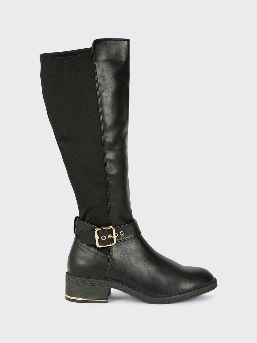 dorothy perkins women high-top boots with buckle detail