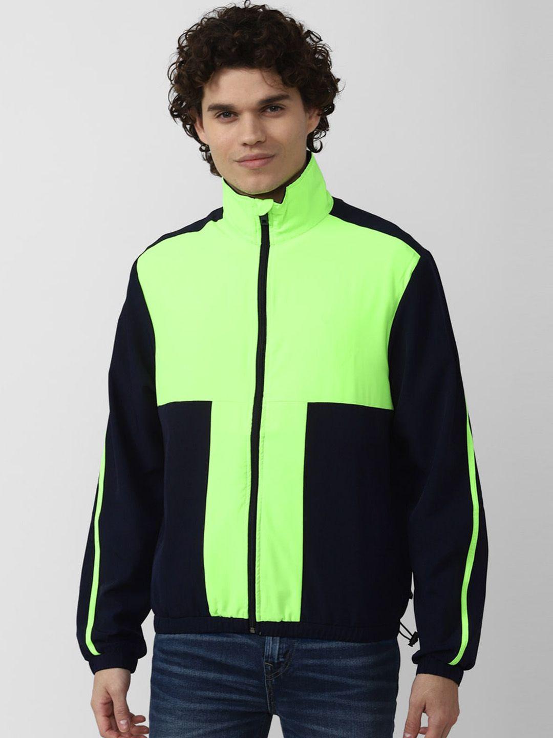 forever 21 men colourblocked sporty jacket