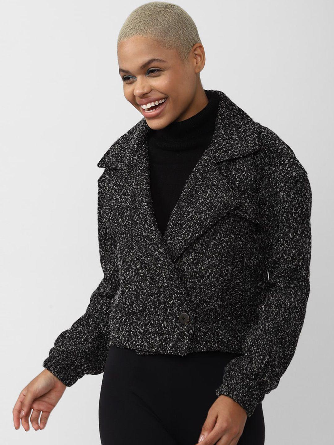 forever 21 women charcoal tailored jacket