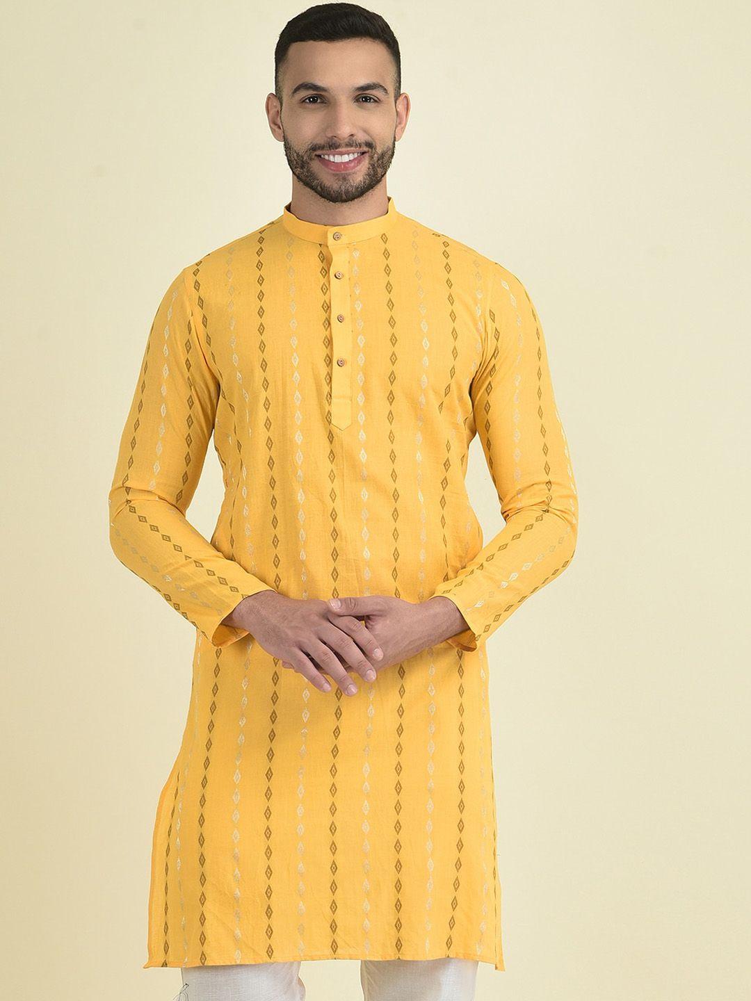 deyann men printed kurta with pyjamas