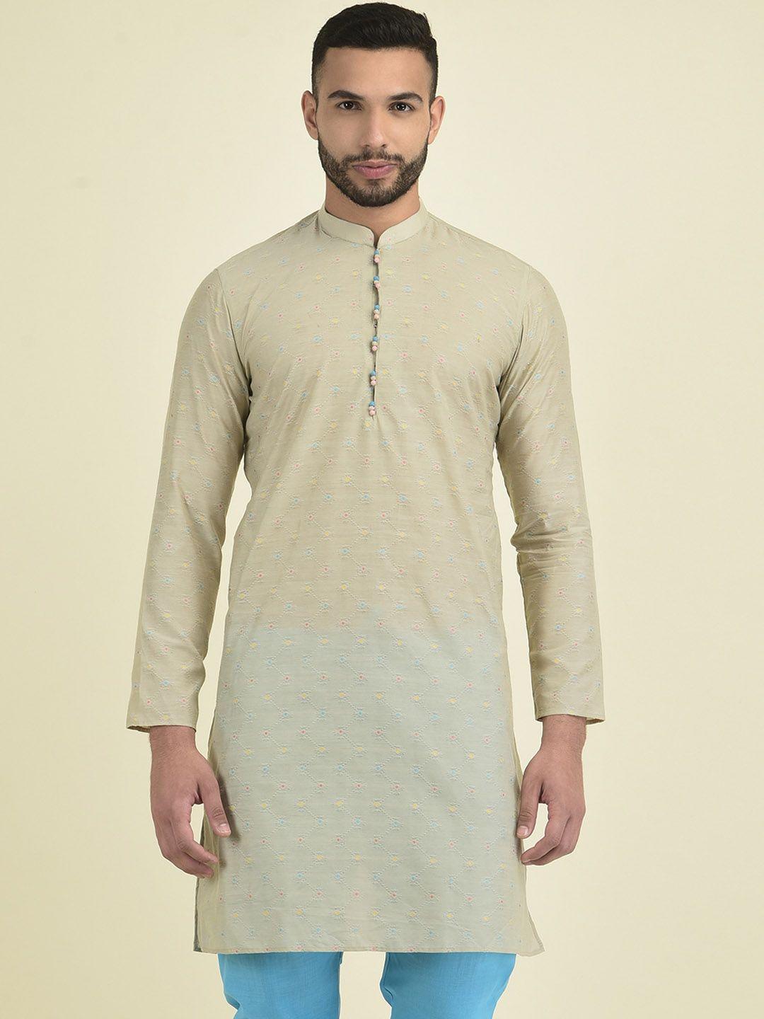 deyann men embroidered kurta with pyjamas