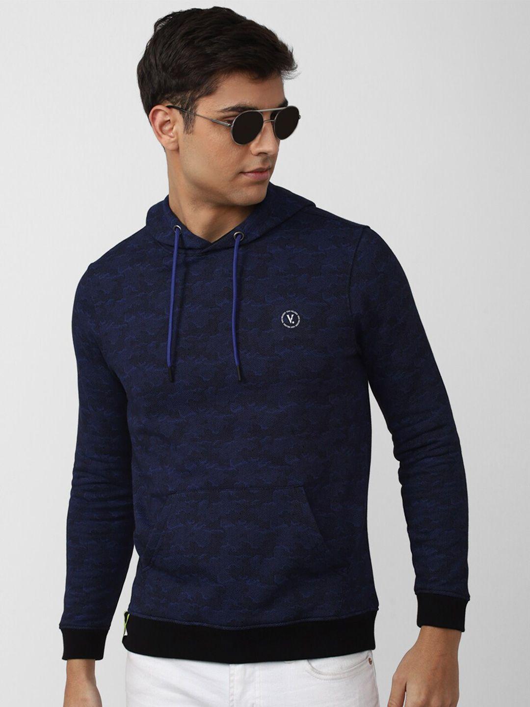 v dot blue hooded sweatshirt