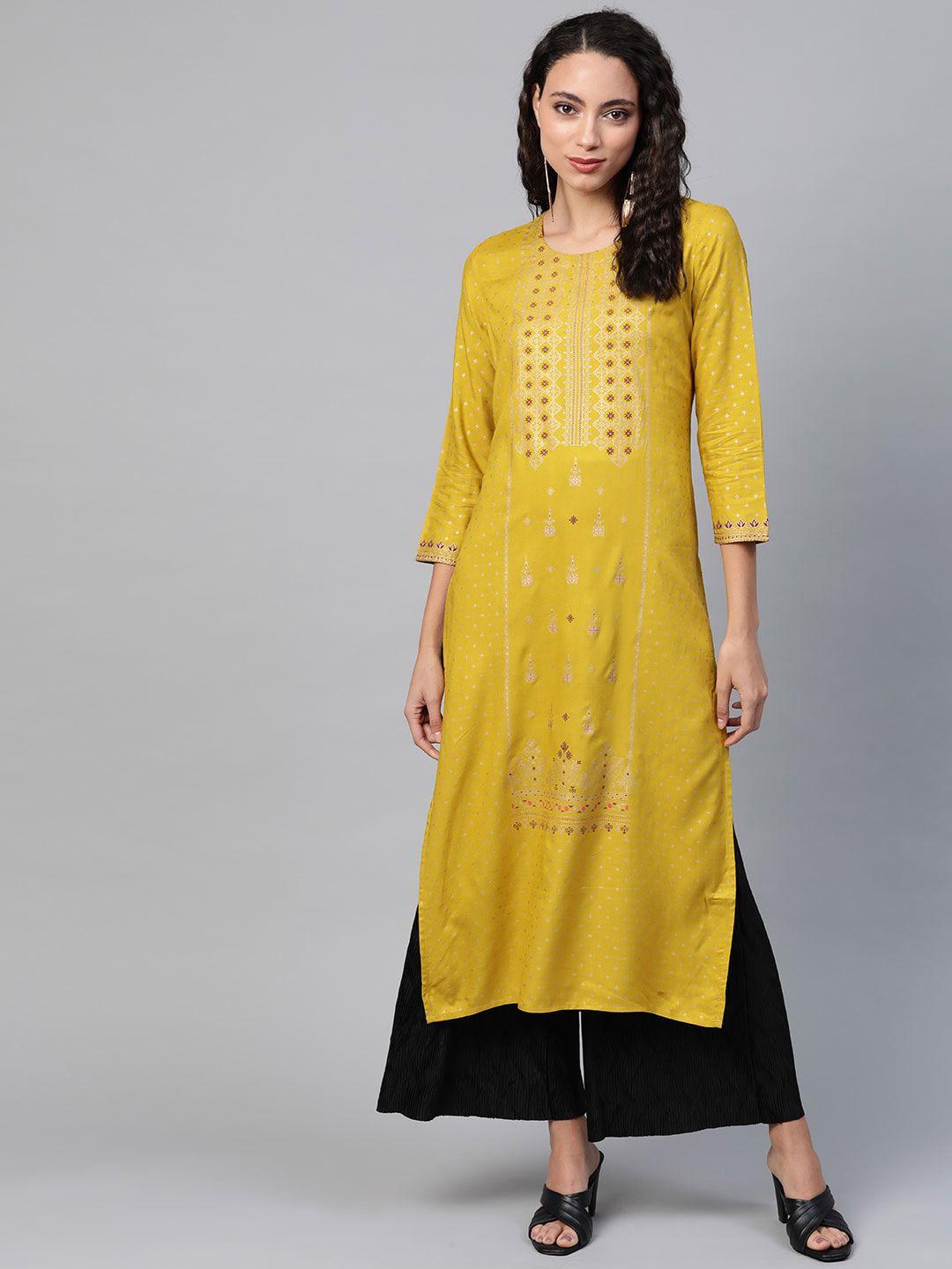 see designs ethnic motifs printed pure cotton kurta