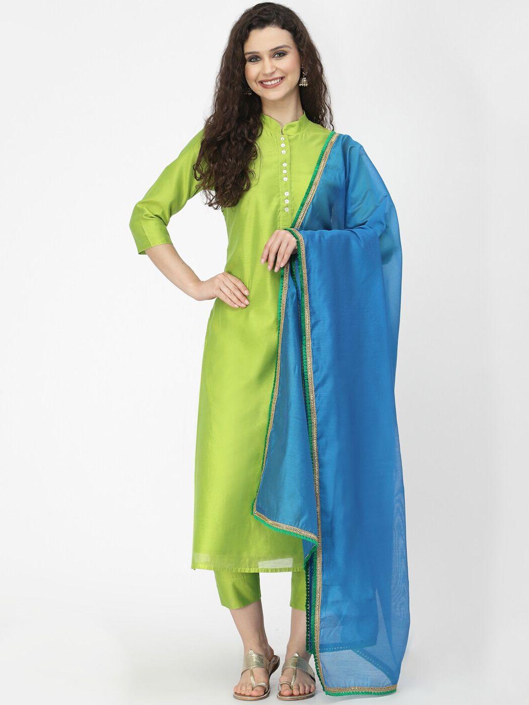 desi weavess women regular kurta with trousers & dupatta