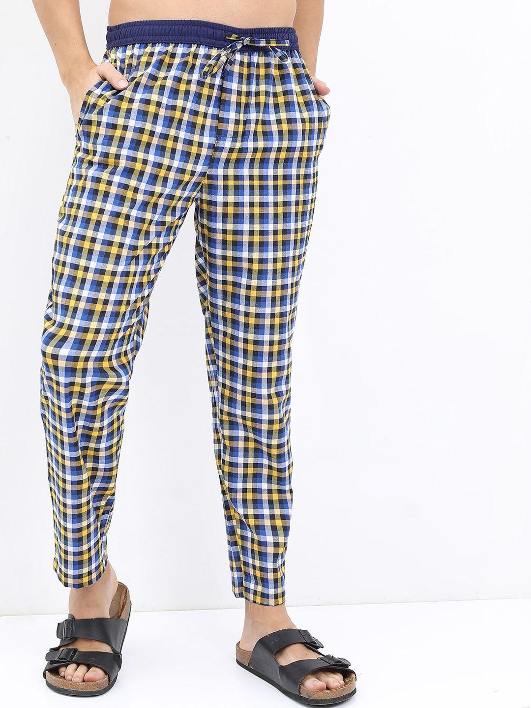 highlander men checked lounge pants