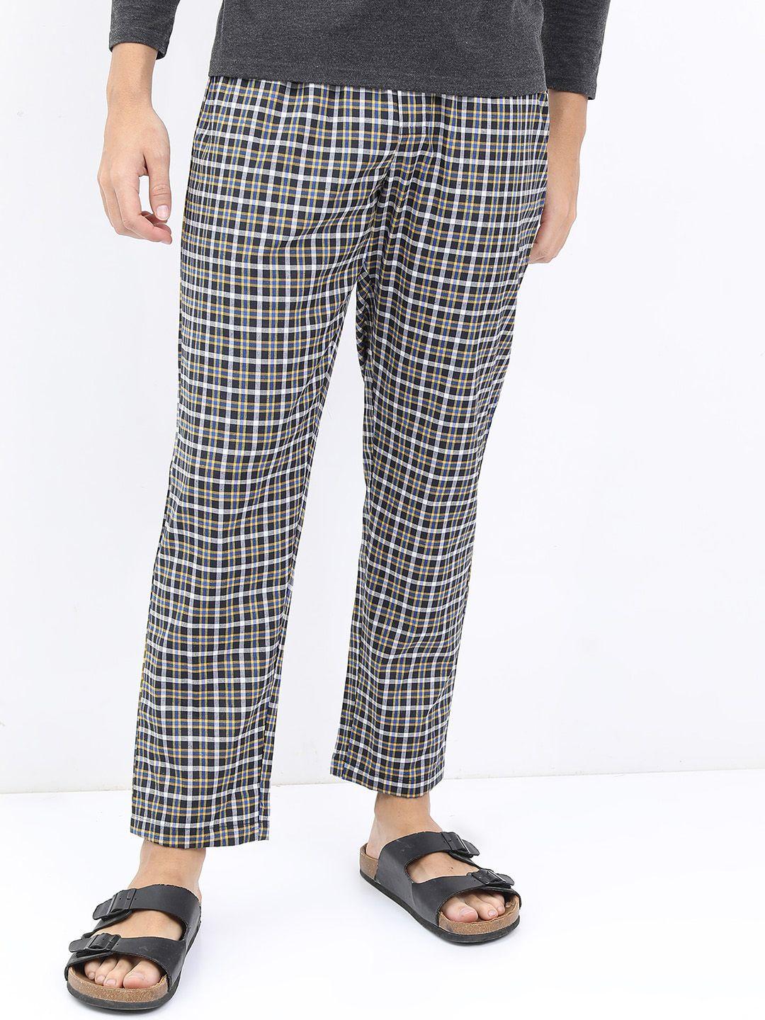 highlander men checked lounge pants