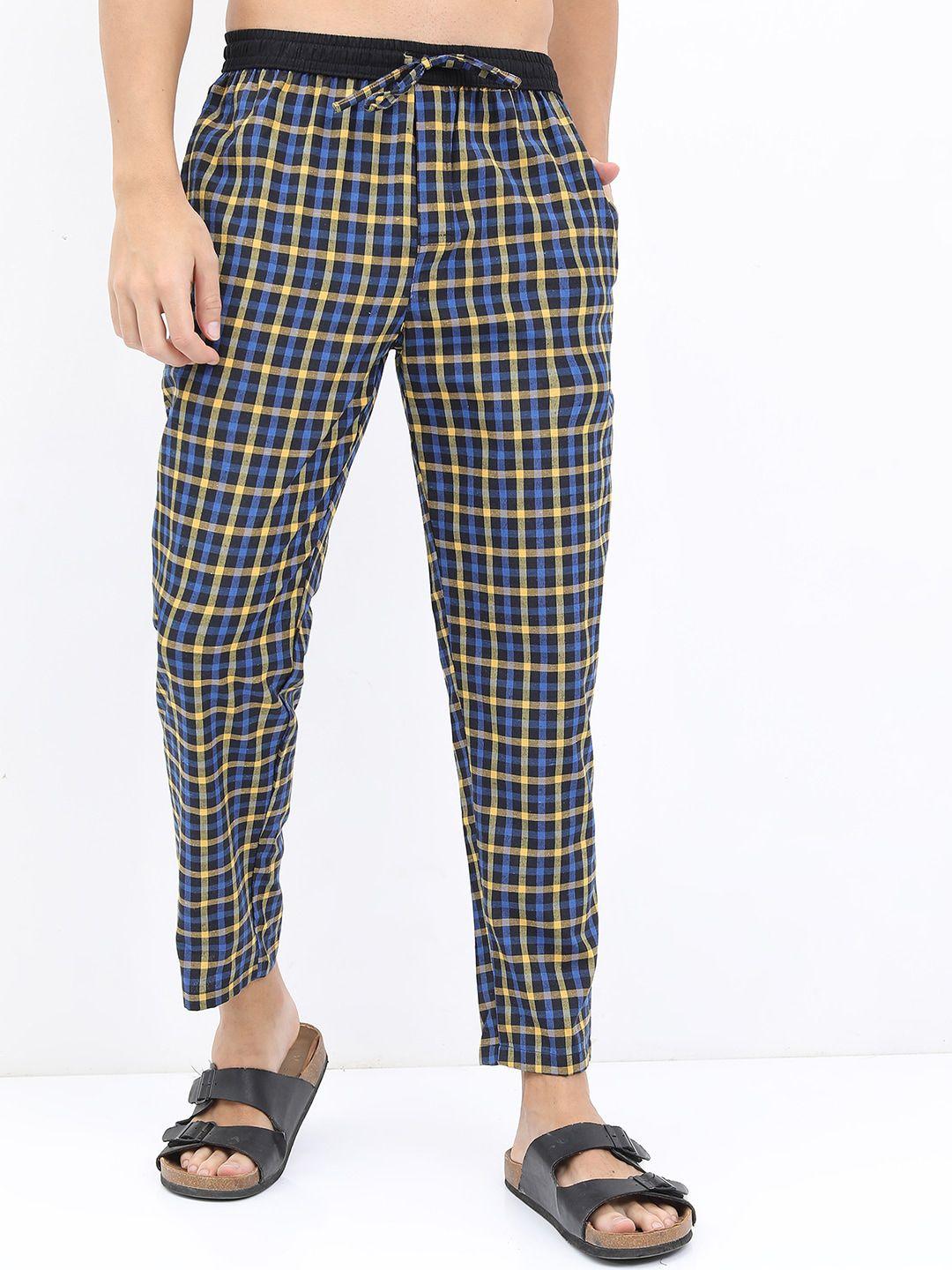 highlander men checked lounge pants