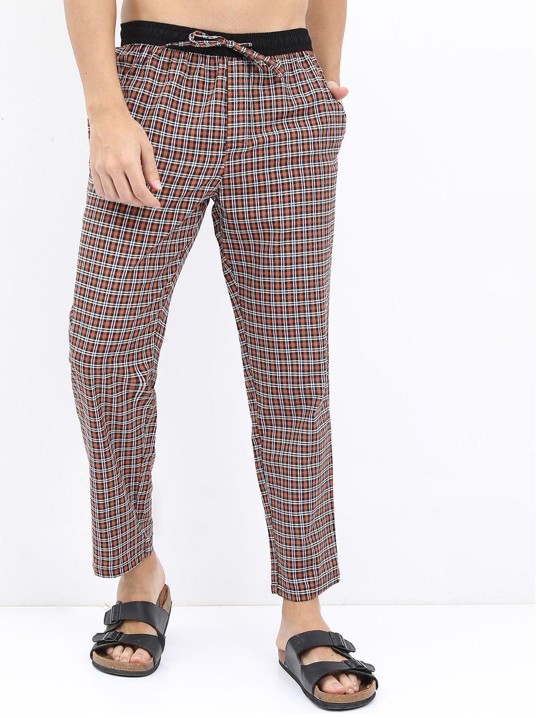 highlander men checked lounge pants