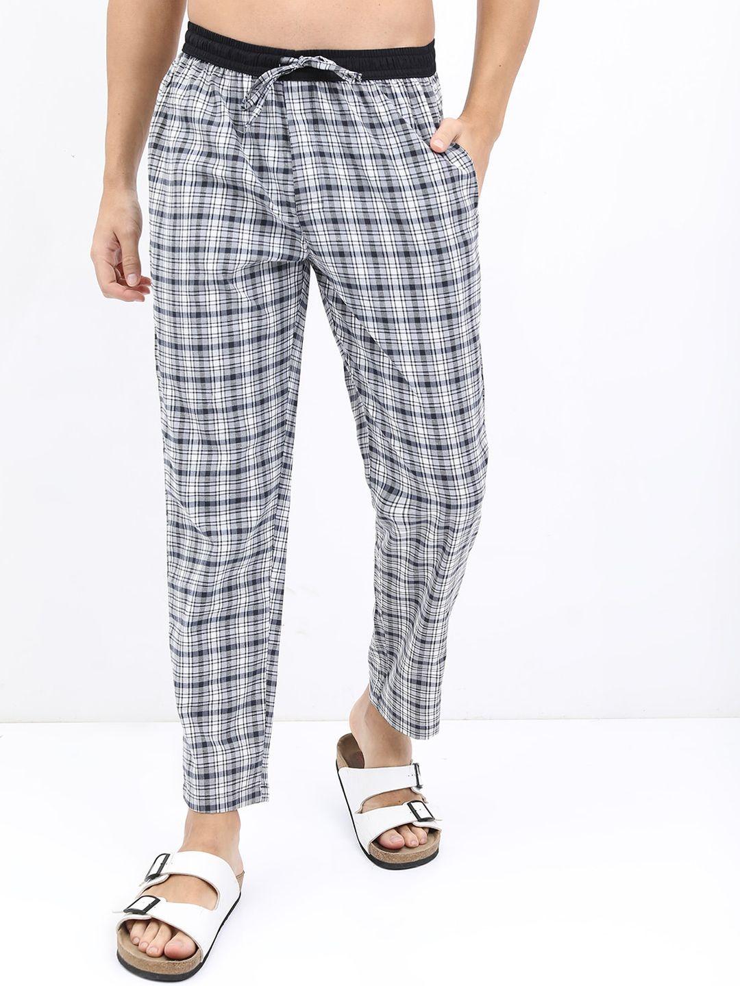 highlander men checked lounge pants