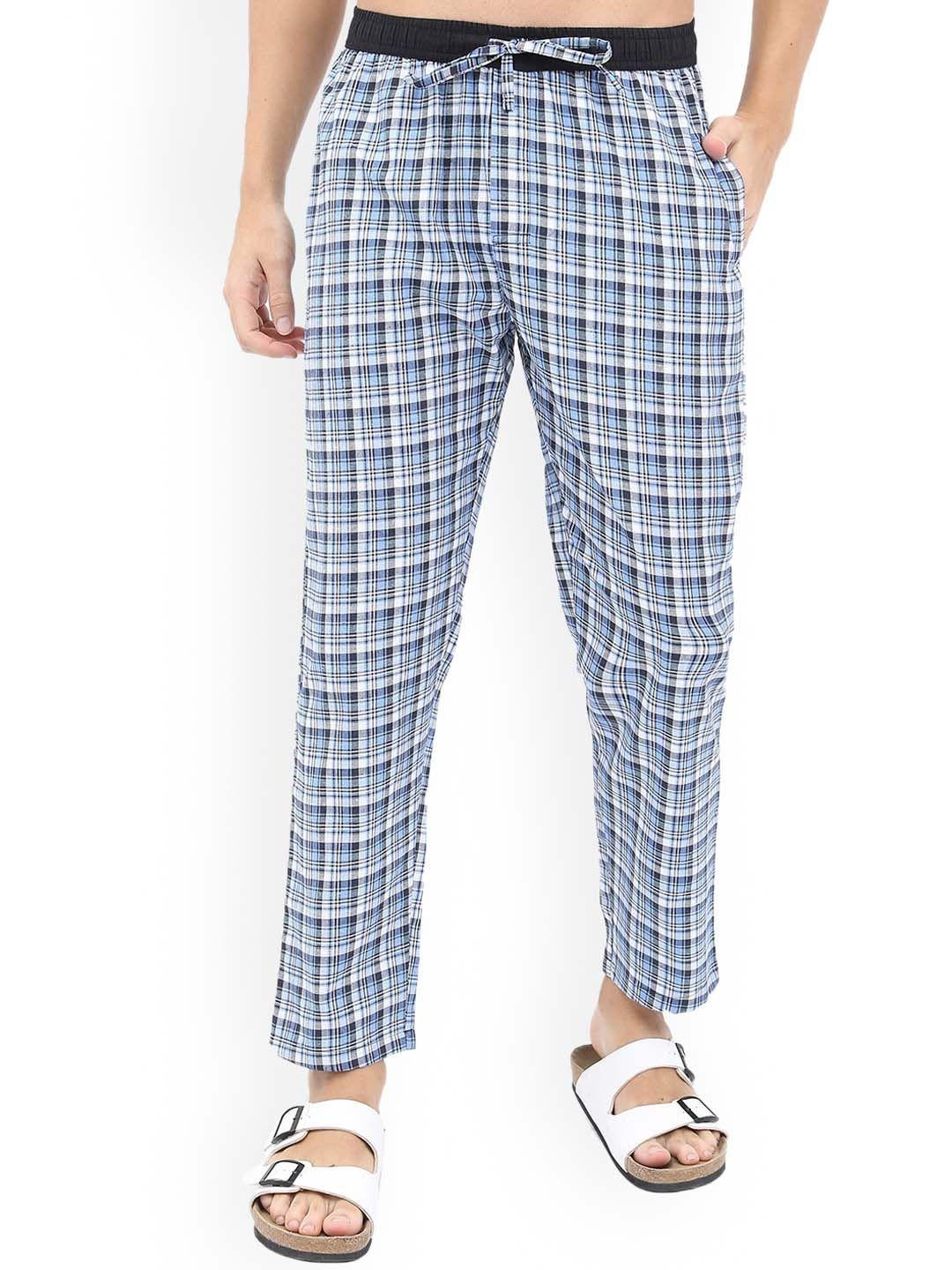 highlander men checked lounge pants