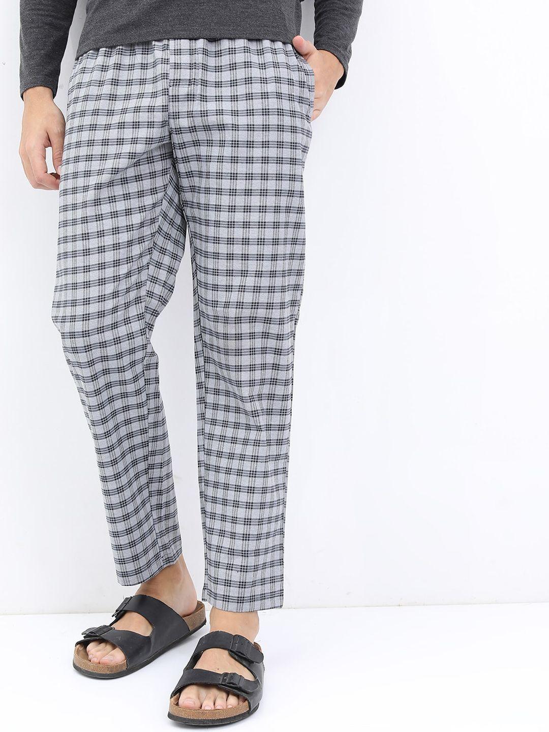 highlander men checked lounge pants