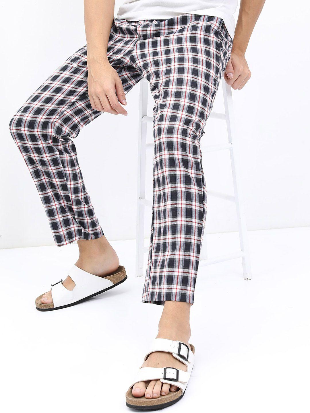 highlander men checked lounge pants