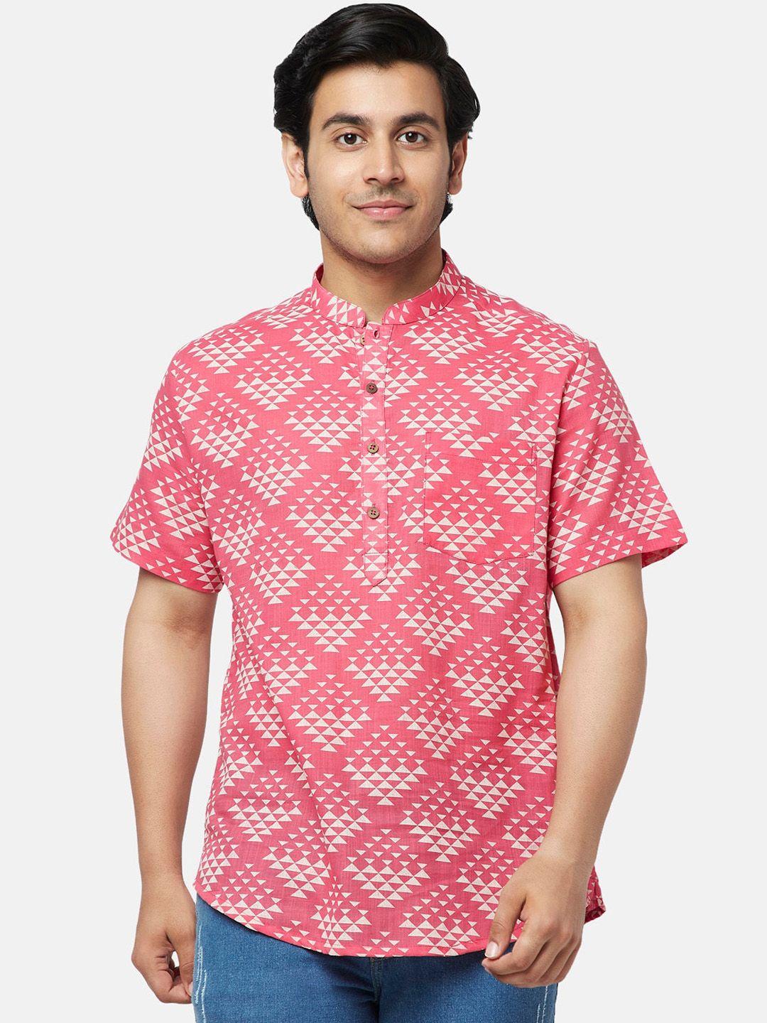 yu by pantaloons men geometric printed kurta