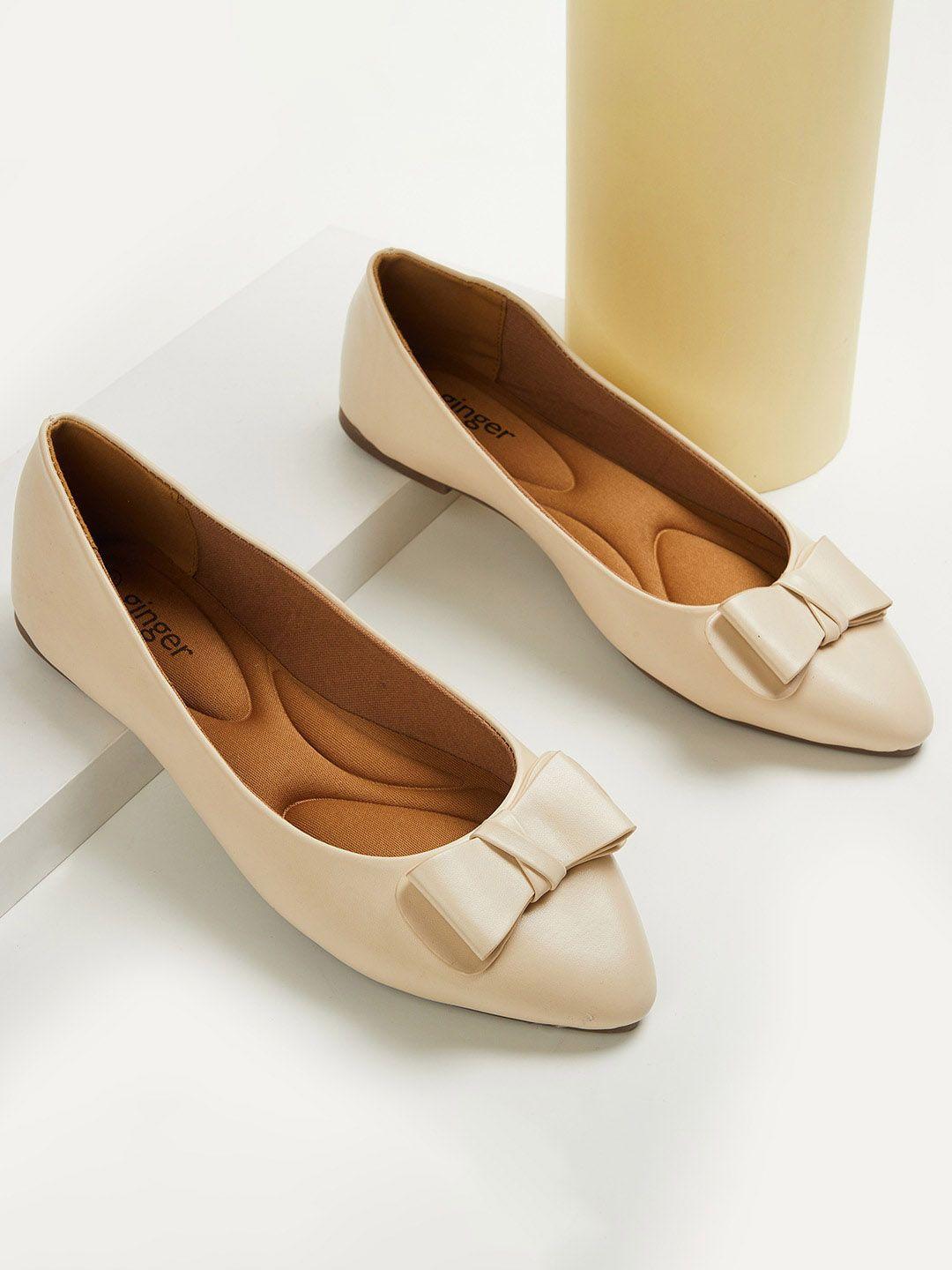 ginger by lifestyle women ballerinas with bows flats