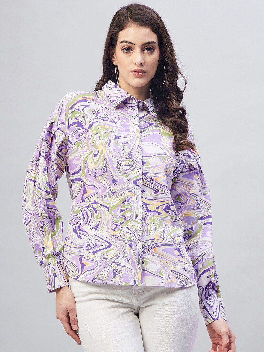 rare women printed casual shirt