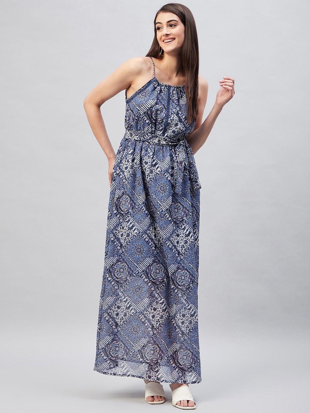 rare ethnic motifs georgette maxi dress