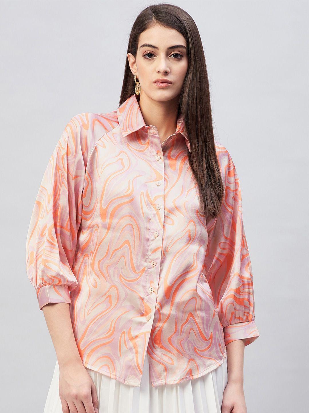 carlton london women abstract printed casual shirt