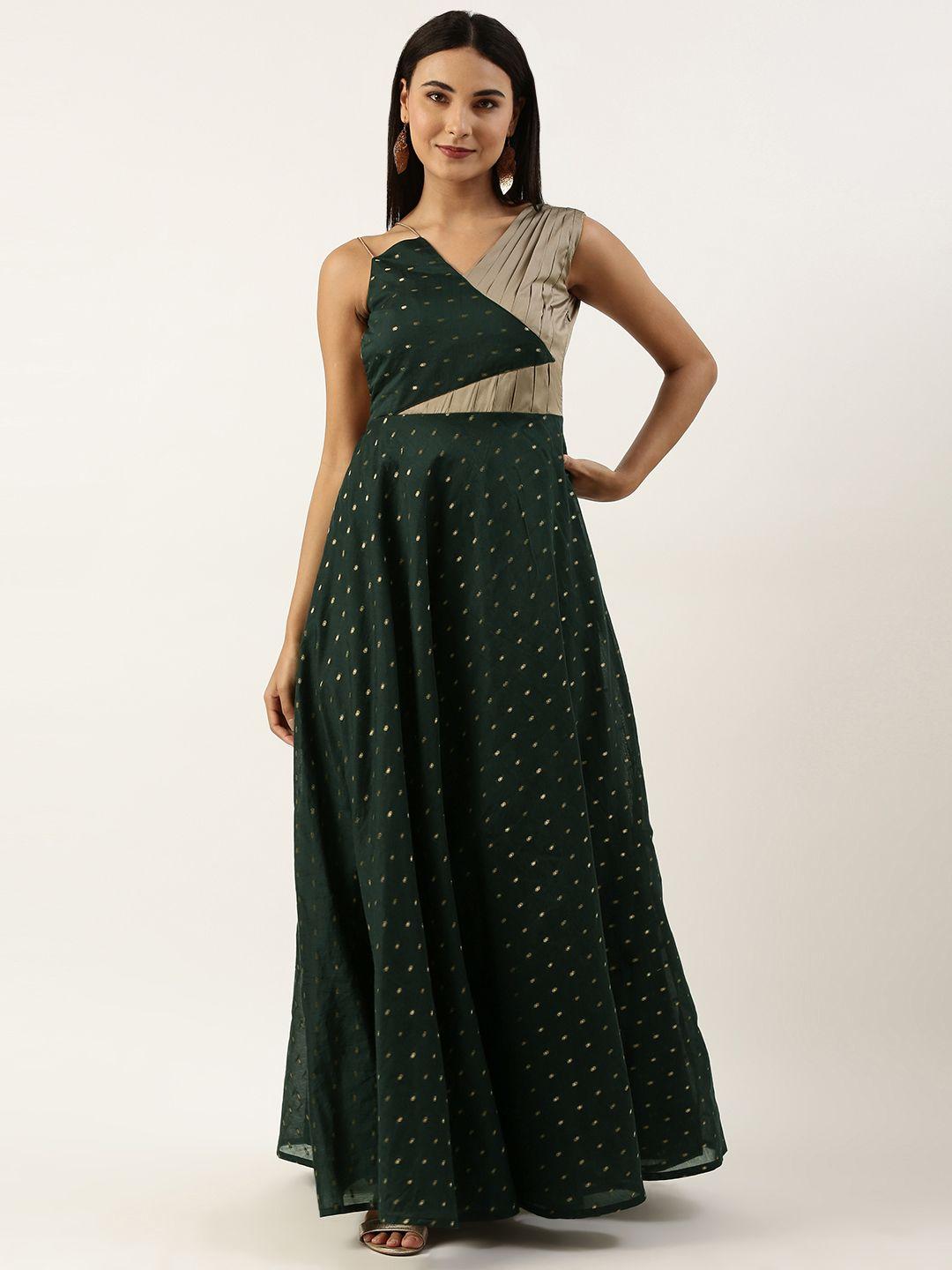 ethnovog printed jacquard gown